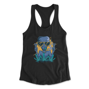 Alien Joint Womens Racerback Tank in Black color